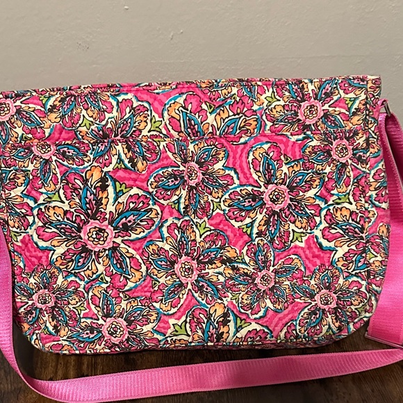 Vera Bradley Multicolor Floral Laptop Bag-SUNBURST FLORAL PATTERN - Picture 3 of 8